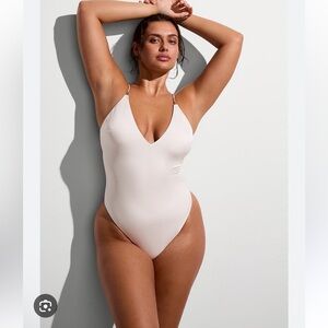 NWT Victoria Secret shine rope one piece bling criss cross back size M